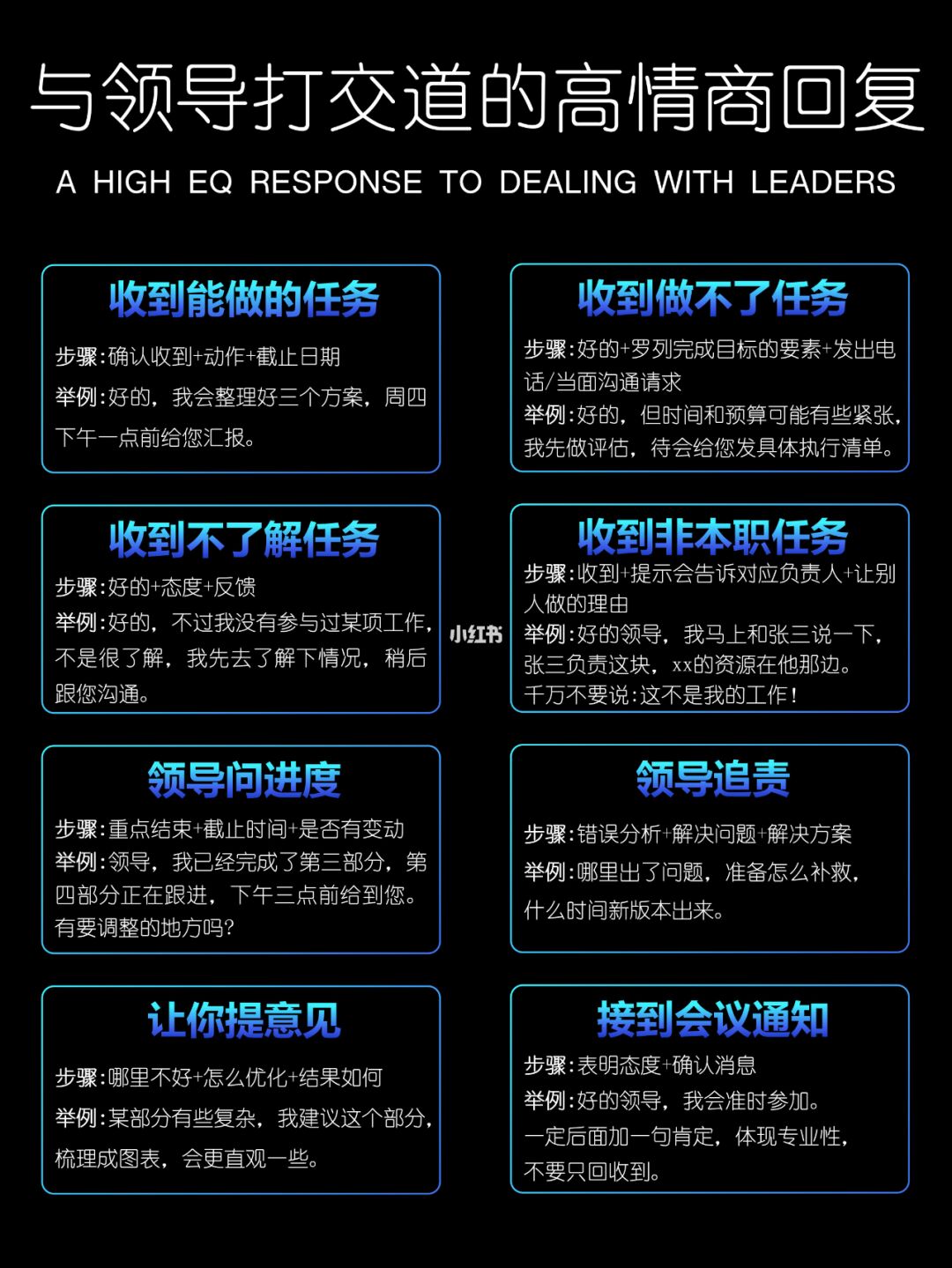 与领导打交道的高情商回复❗