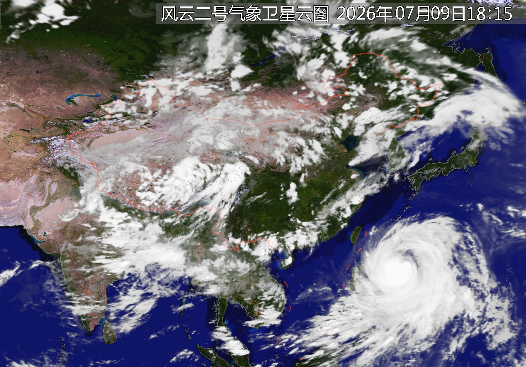 台风巴威最新路径来了 好大一坨雨云啊！ 