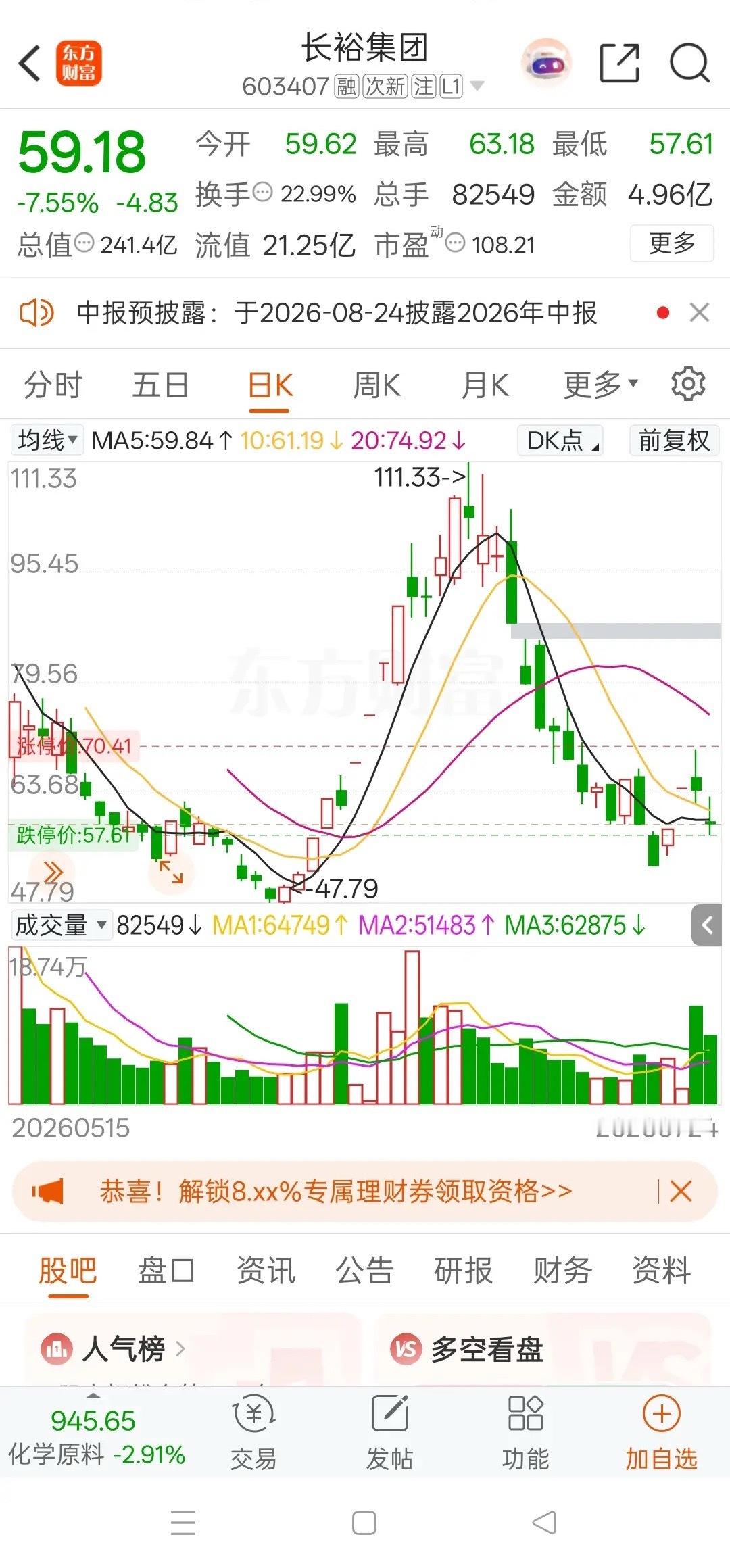 一位股民在社区里崩溃失声痛哭，当初7月2日在100元重仓买入8000股，足足投入