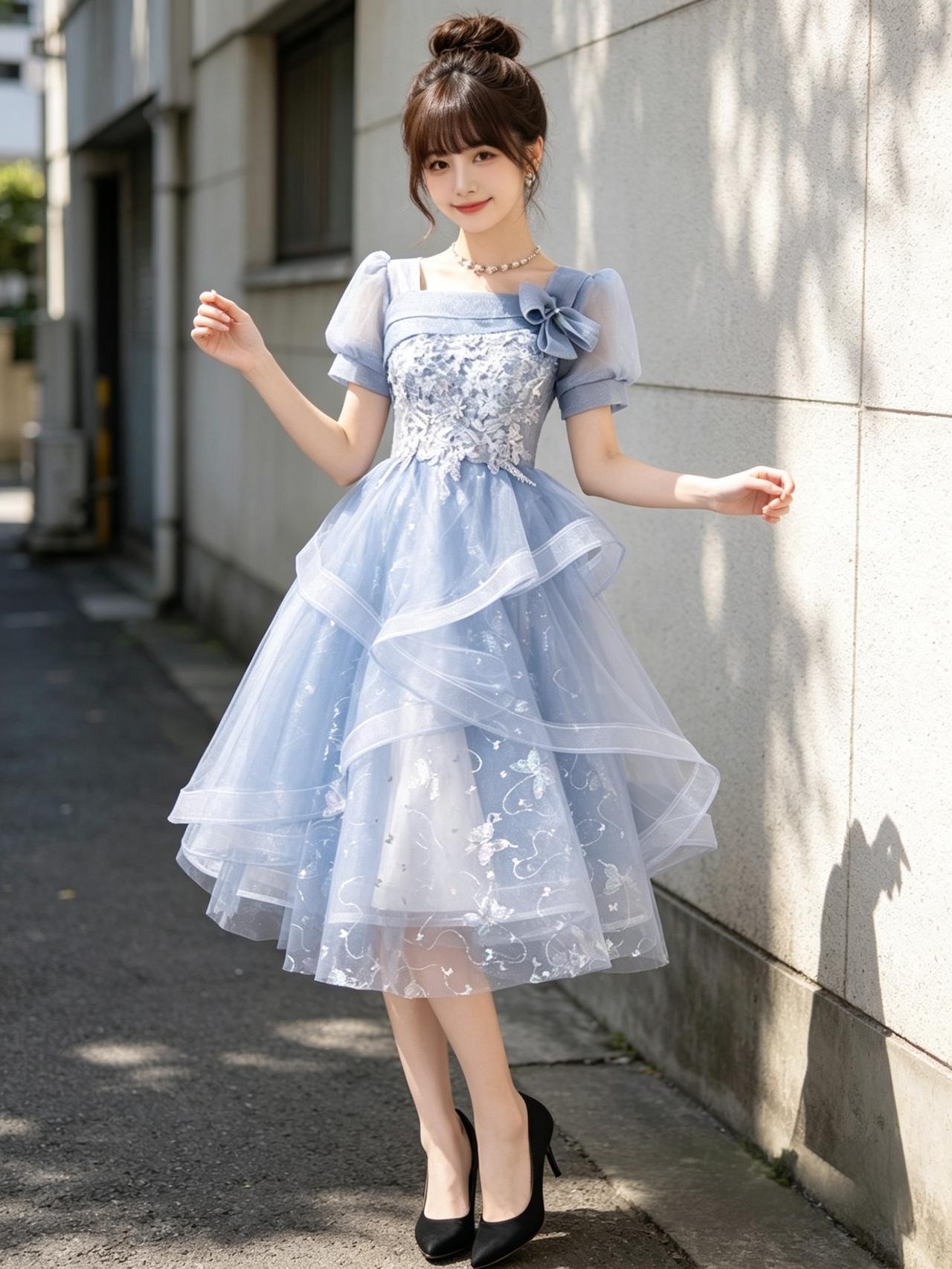 甜美公主风连衣裙，轻盈飘逸，梦幻少女心👗💖