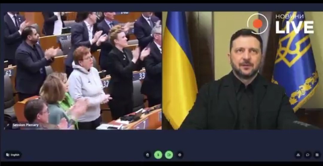 歐洲議會全體起立，為澤連斯基與烏克蘭人鼓掌近兩分鐘。.....天下有道，何为道？