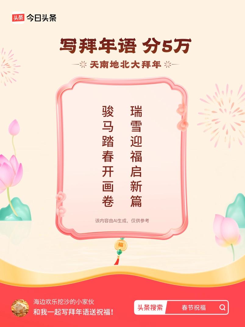 写拜年语送祝福新春拜年送祝福！我的祝福是：“骏马踏春开画卷，瑞雪迎福启新篇”！快