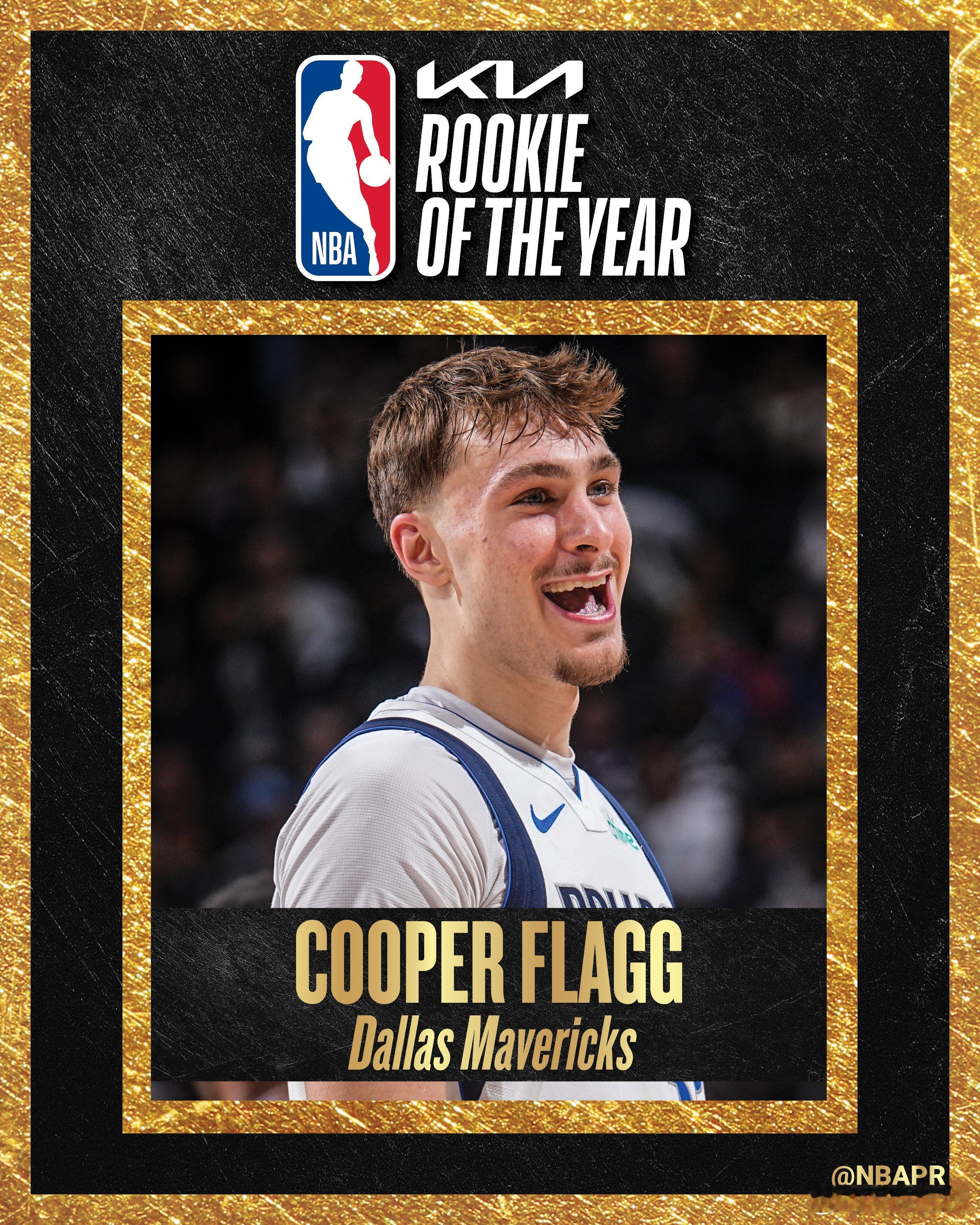 MFFL 弗拉格成为我牛队史上第三位最佳新秀！前两位是基德，东契奇。弗拉格当选最