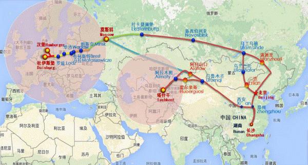 横跨亚欧大陆的中欧班列，究竟有几条主要运输通道呢？
 
中欧班列国内主要分为西、