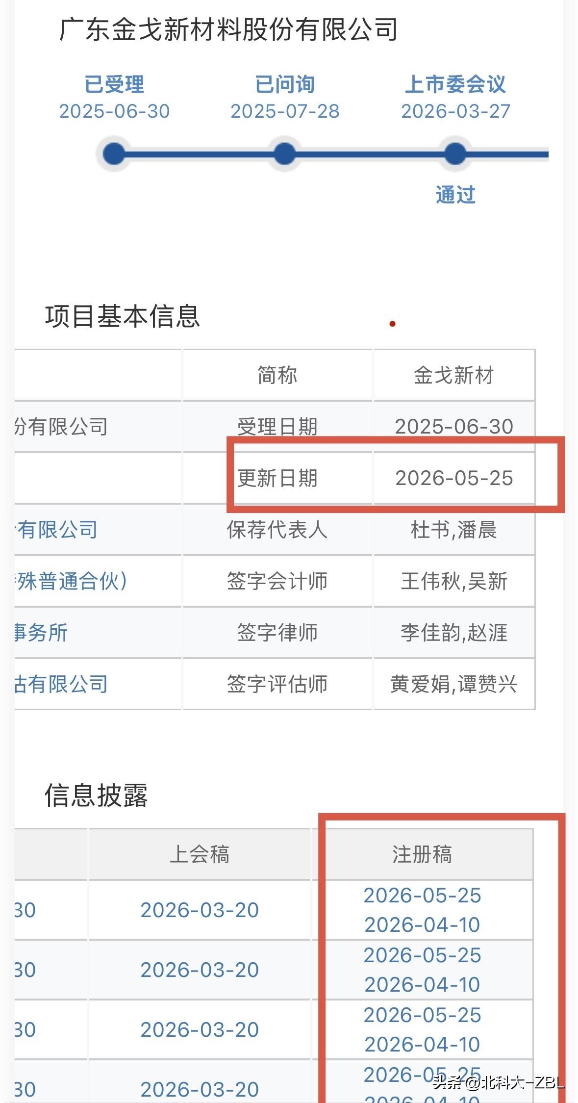 金戈新材更新注册文件，预计下周一发行

北交所网站晚间发布消息，广东金戈新材料股