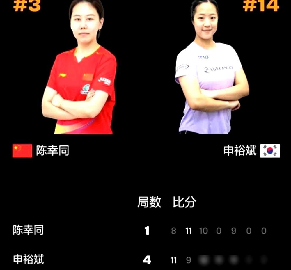 看到陈幸同那个11-0，我心里咯噔一下，但不是疼，是懂了。
申裕斌这丫头，不就是