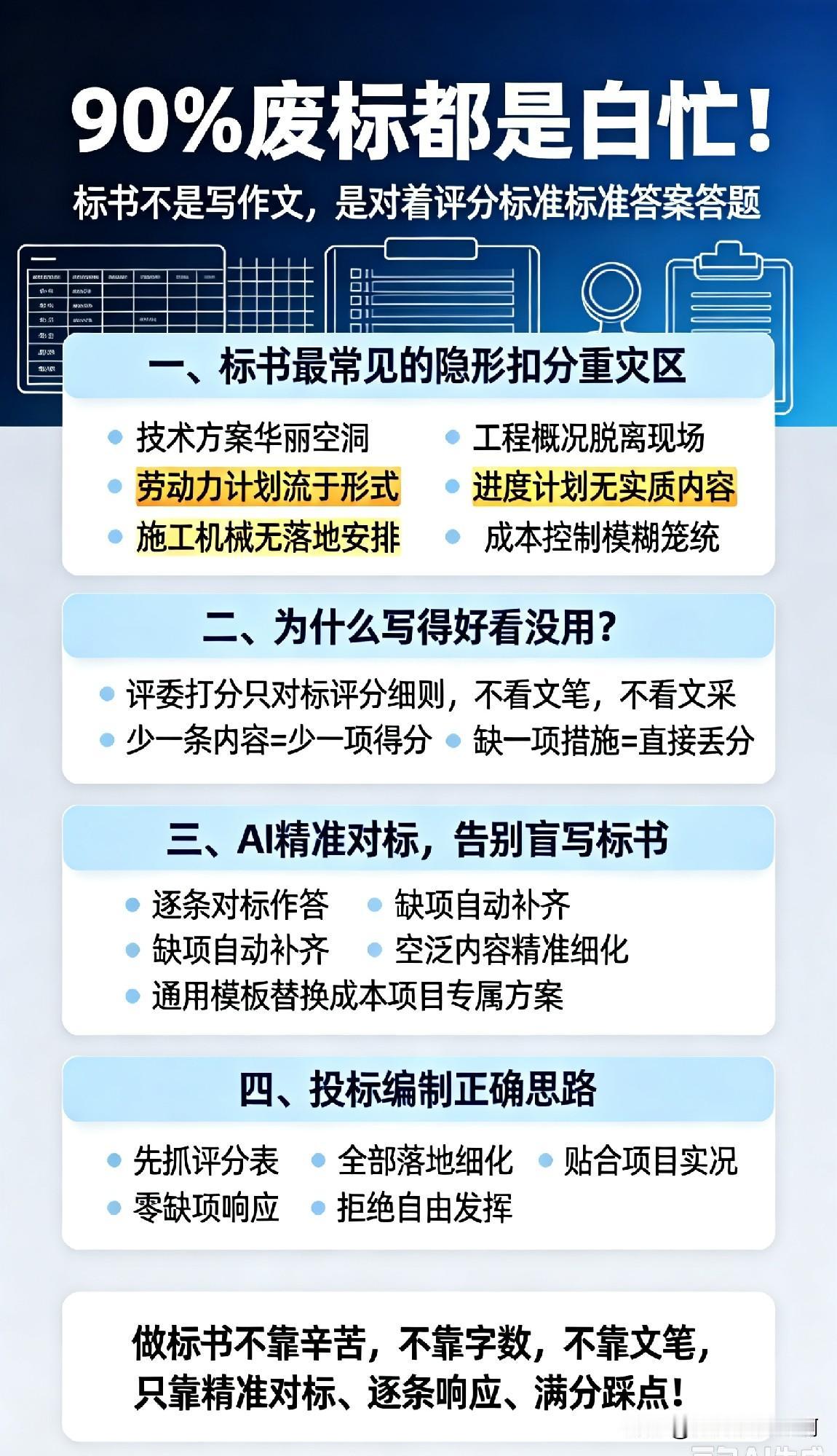 90%废标都是白忙！标书不是写作文，是对着评分标准“标准答案答题”标书得分技巧 