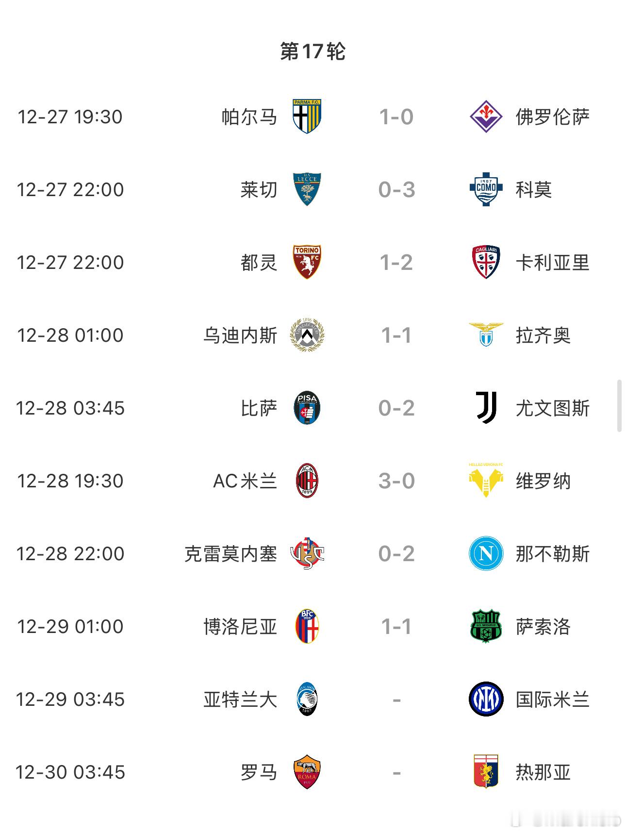 一觉醒来，米兰双雄和那不勒斯继续赢球，三强继续剑指本赛季的意甲冠军，你妇还是要做