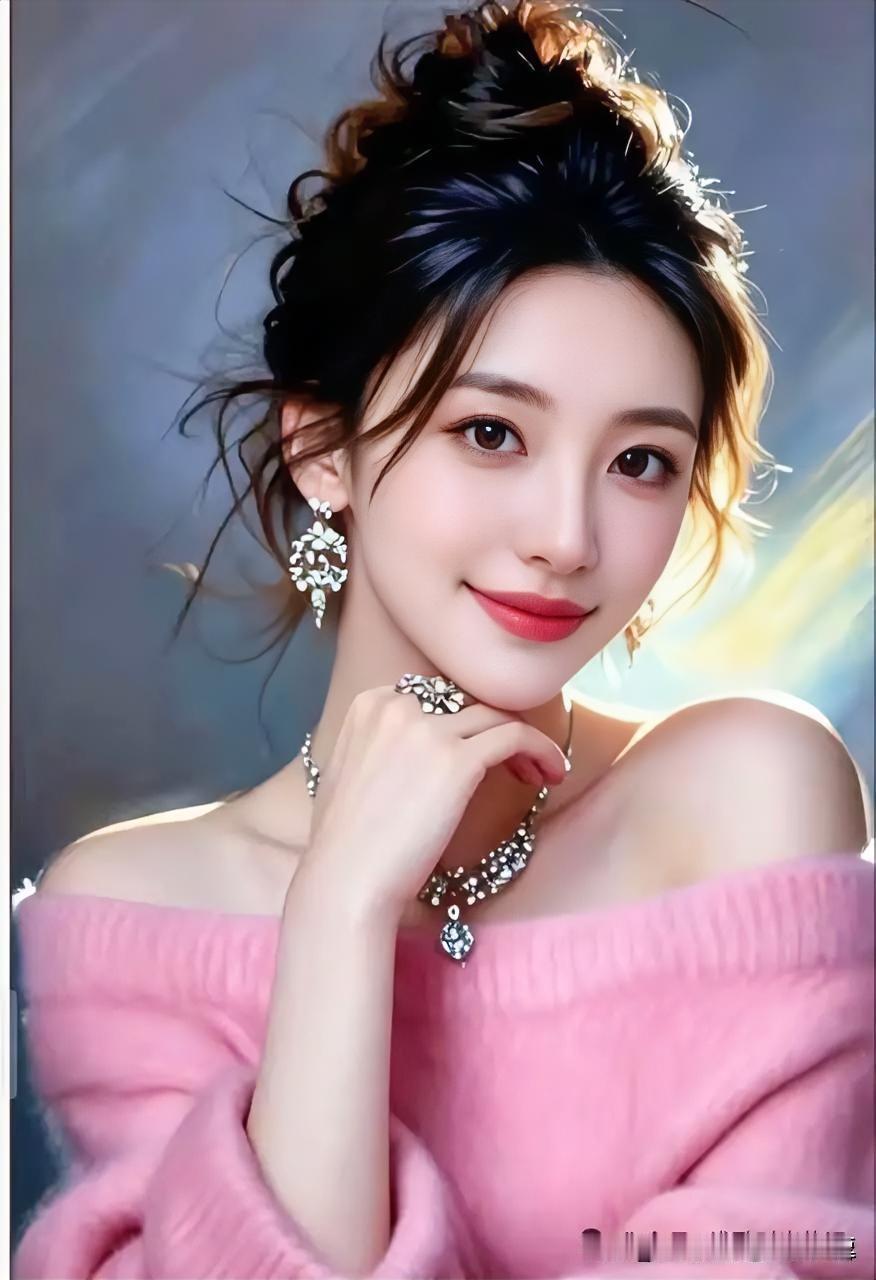 温柔甜美的粉色毛衣，搭配闪耀的珠宝，散发迷人魅力！💖✨