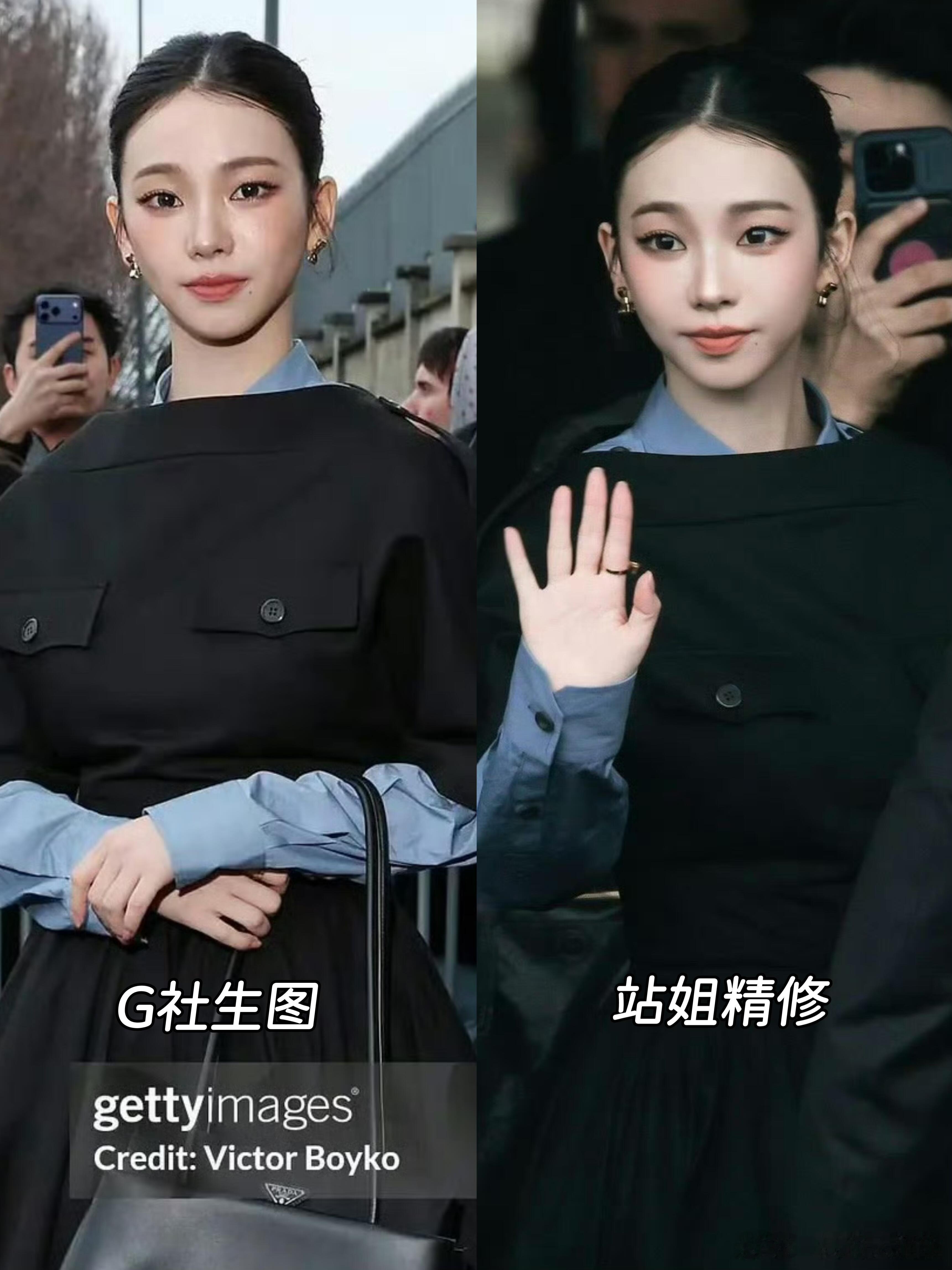 柳智敏g社生图和精修对比图aespa