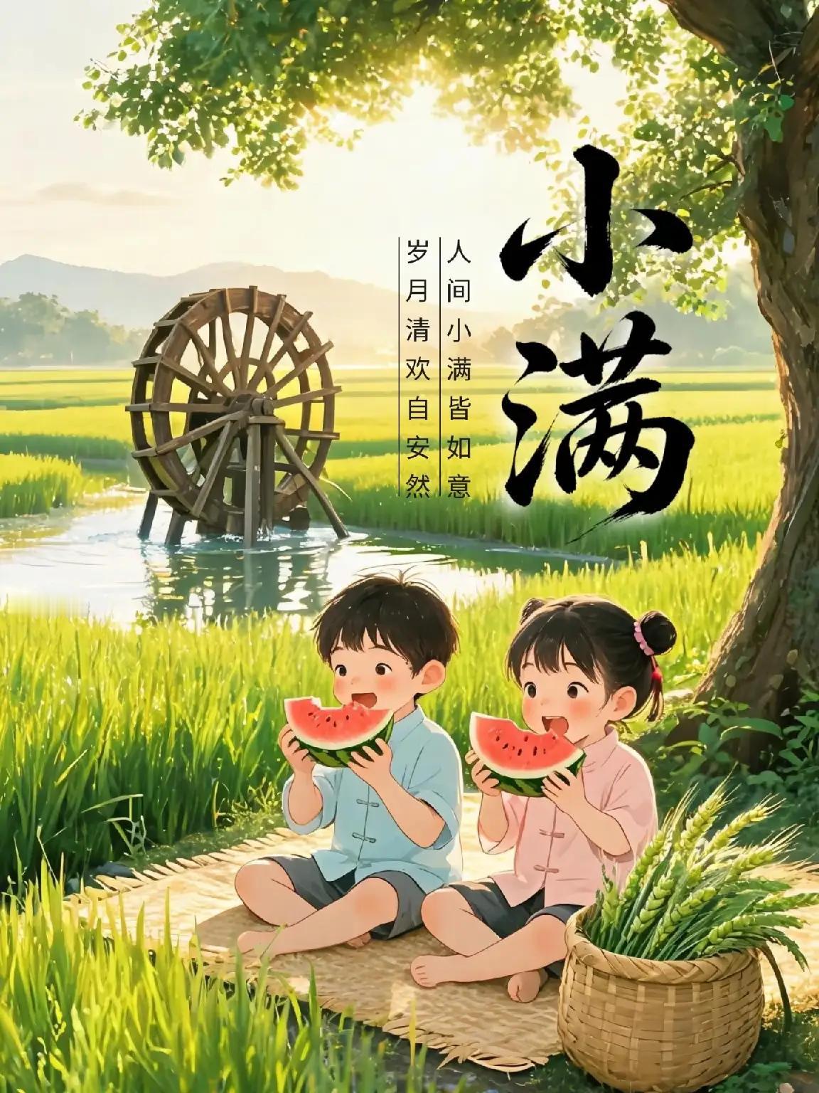 小满三咏  

其一《小满夜吟》
夜莺啼破柳烟轻，皓月浮空万籁清。  
垄上麦花