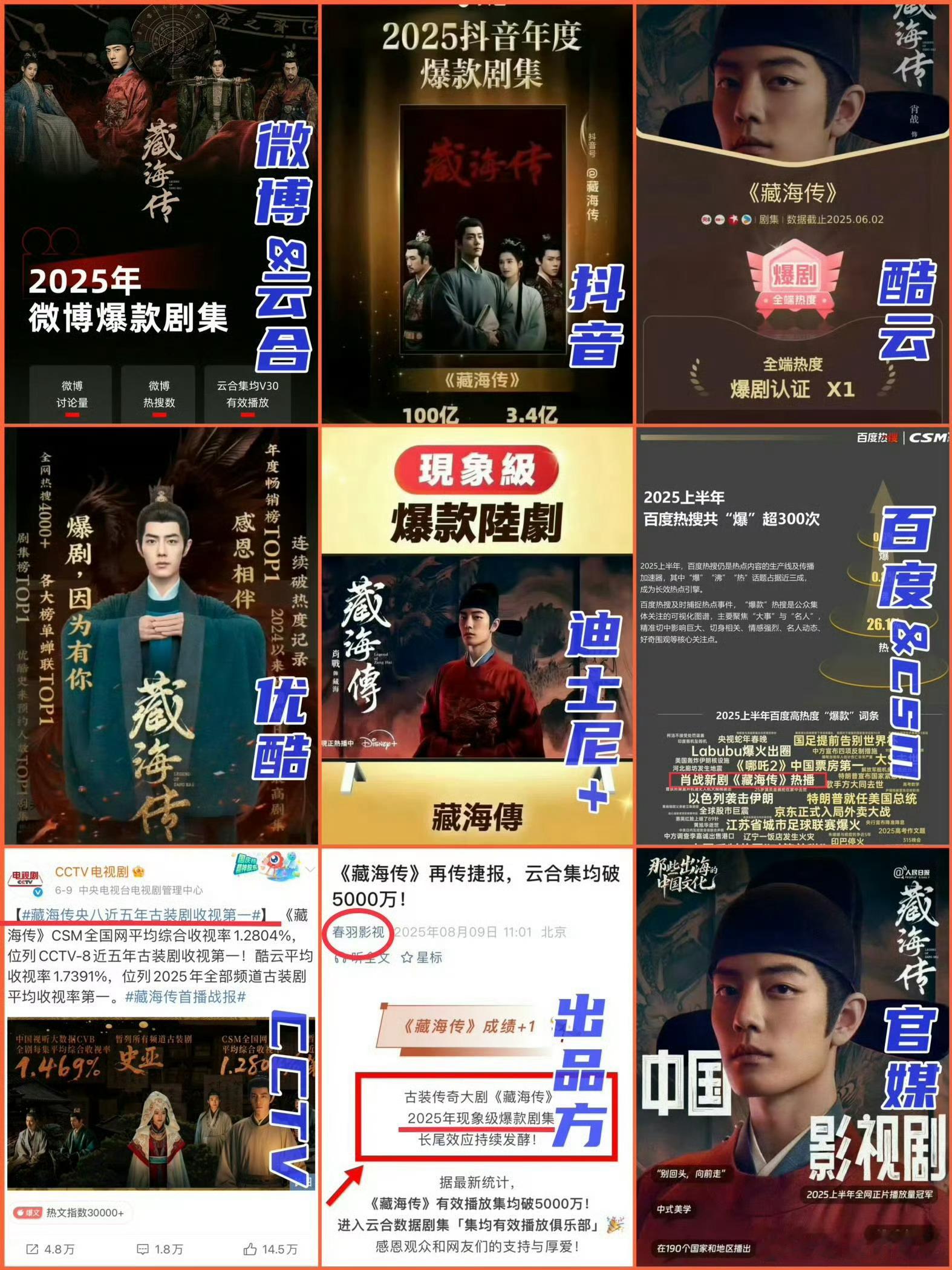 藏海传是官方，观众都认可的爆款，口碑，数据，文化输出都达到了顶级🔝，当之无愧的