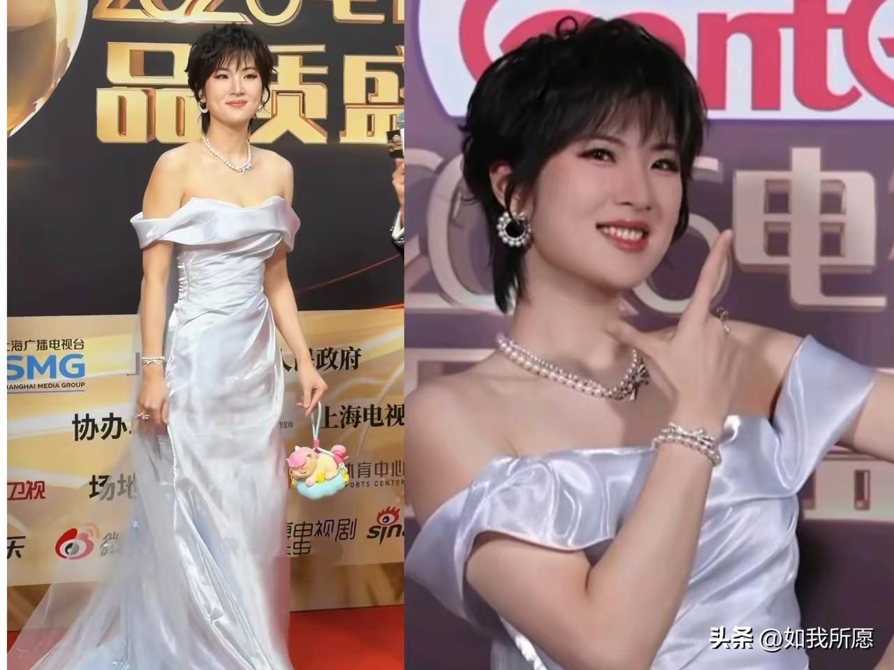 谁说红毯只能卷国外高定？
姚安娜这次
直接把“老祖宗的顶配”穿身上了！

她身上