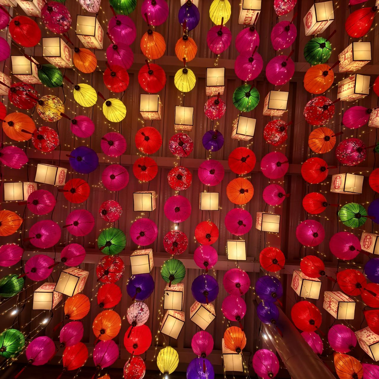 爆竹声中，年味渐浓，新春最动人的风景，莫过于家家户户点亮灯笼的时刻。
 
夜幕降