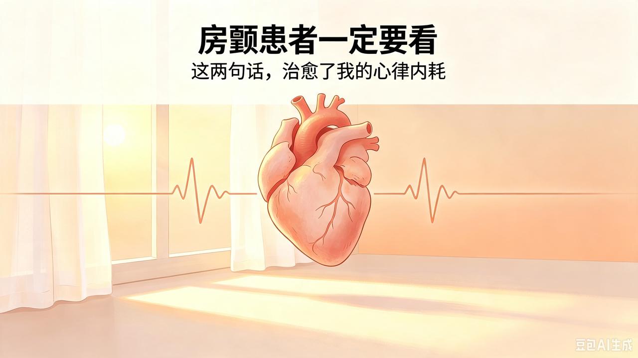 房颤病友一定要看！这两句话，彻底治愈了我的心律内耗
 
真心分享一句救了我心脏、