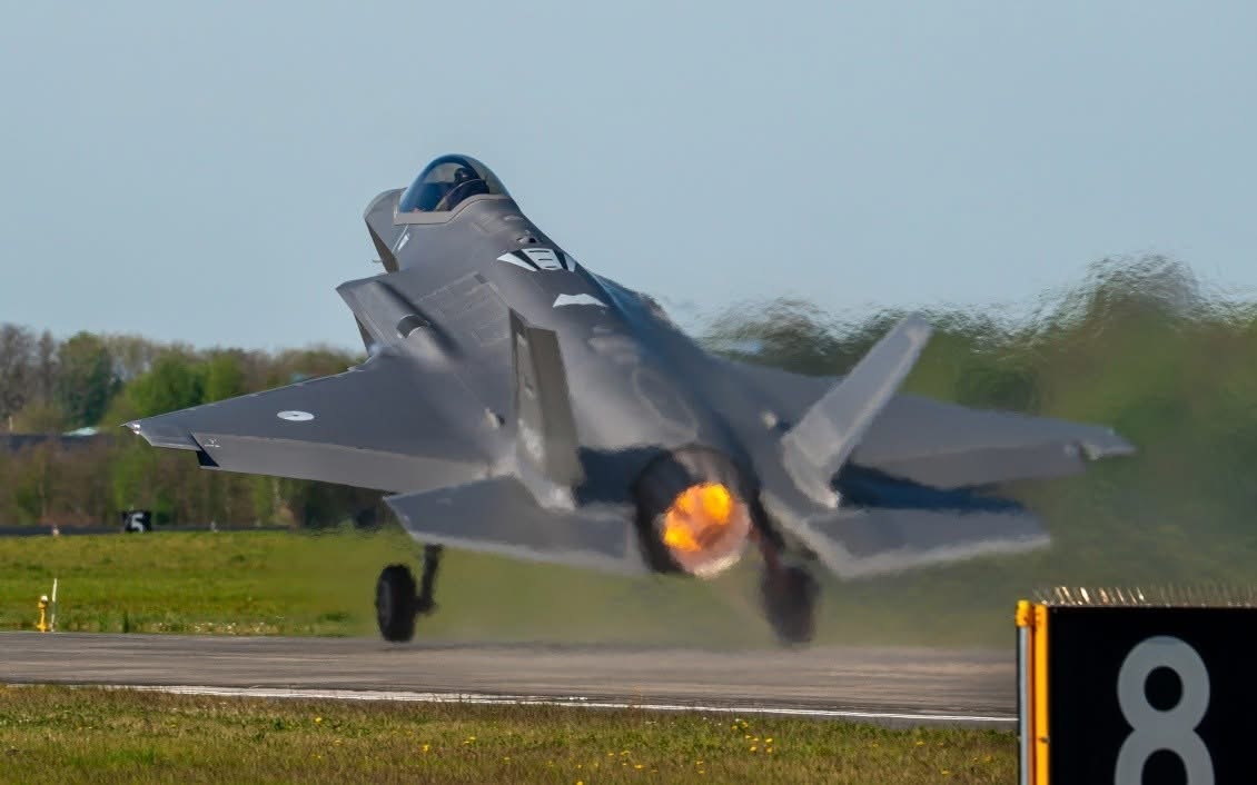 今日肥电 荷兰空军（RNLAF）F35A机背Photo credit: rbak