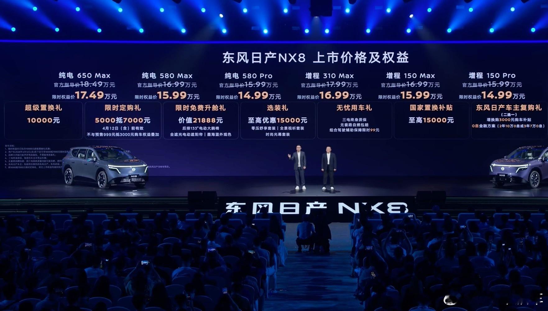 东风日产 NX8 上市，14.99-19.99 万元，纯电版上市即交付，增程版5