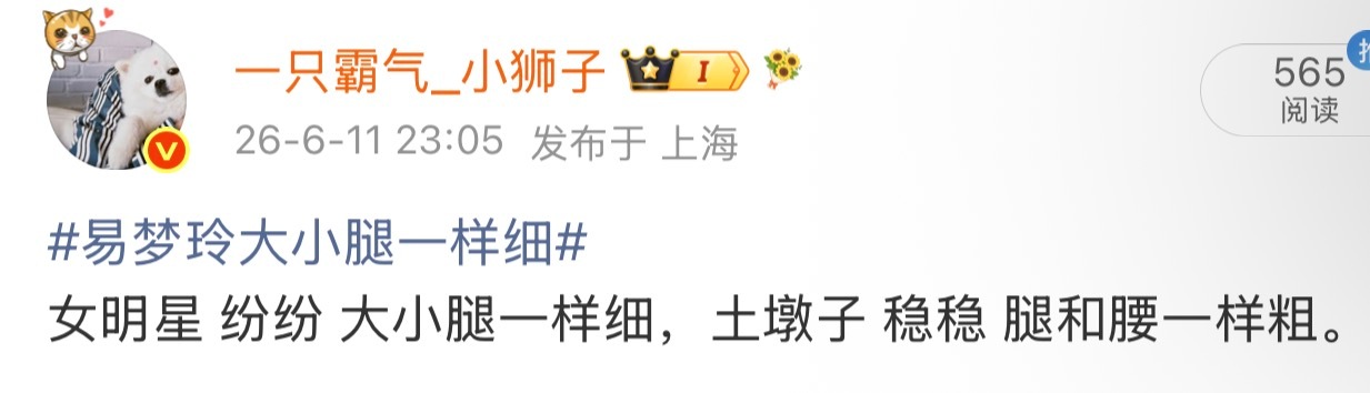 易梦玲大小腿一样细 各有千秋！ 