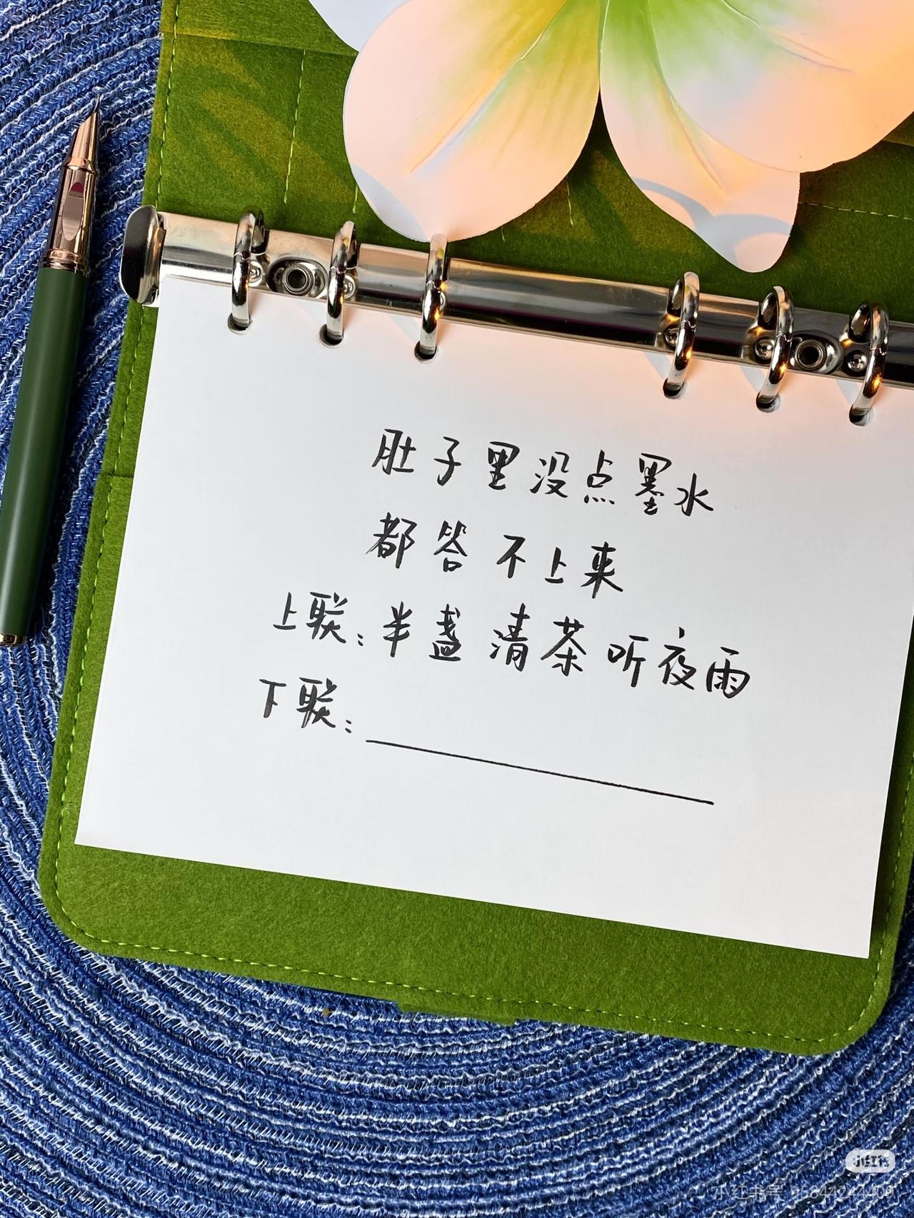 上联：半盏清茶听夜雨，
下联：？