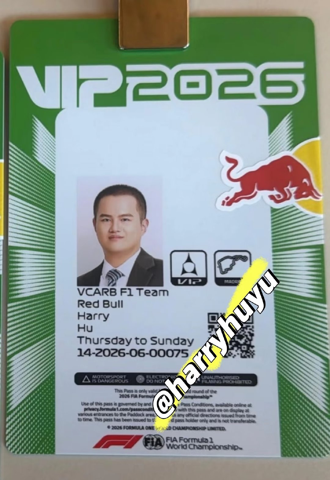 感谢红牛给的周末paddock pass……周日皇马已有7名球员表示会来padd