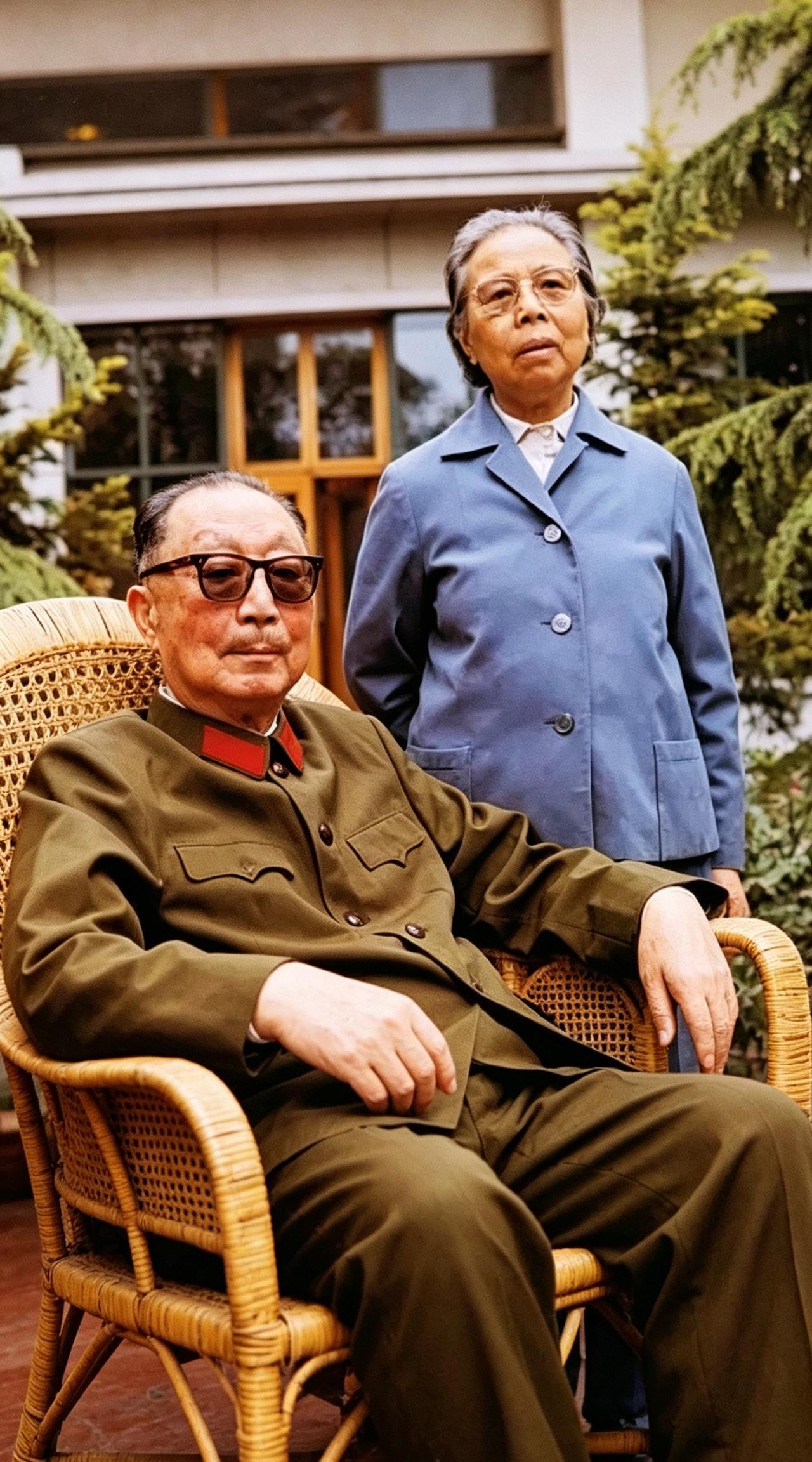 八十年代，聂帅与夫人张瑞华在家中的一张珍贵留影