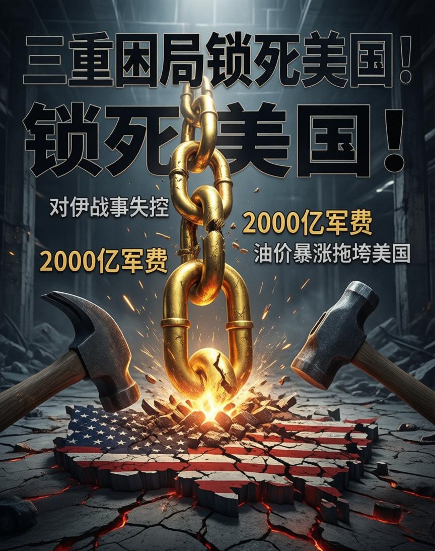 三重困局缠住美国：对伊战事渐失掌控，2000亿军费与油价飙涨正压垮局面

据日媒