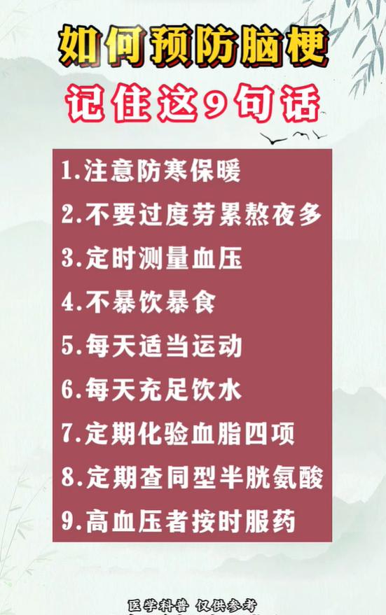 脑梗该如何提早防范？9 条日常准则收好
