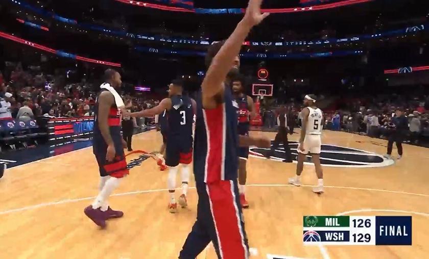 麦科勒姆关键三分，奇才129-126击败雄鹿。 