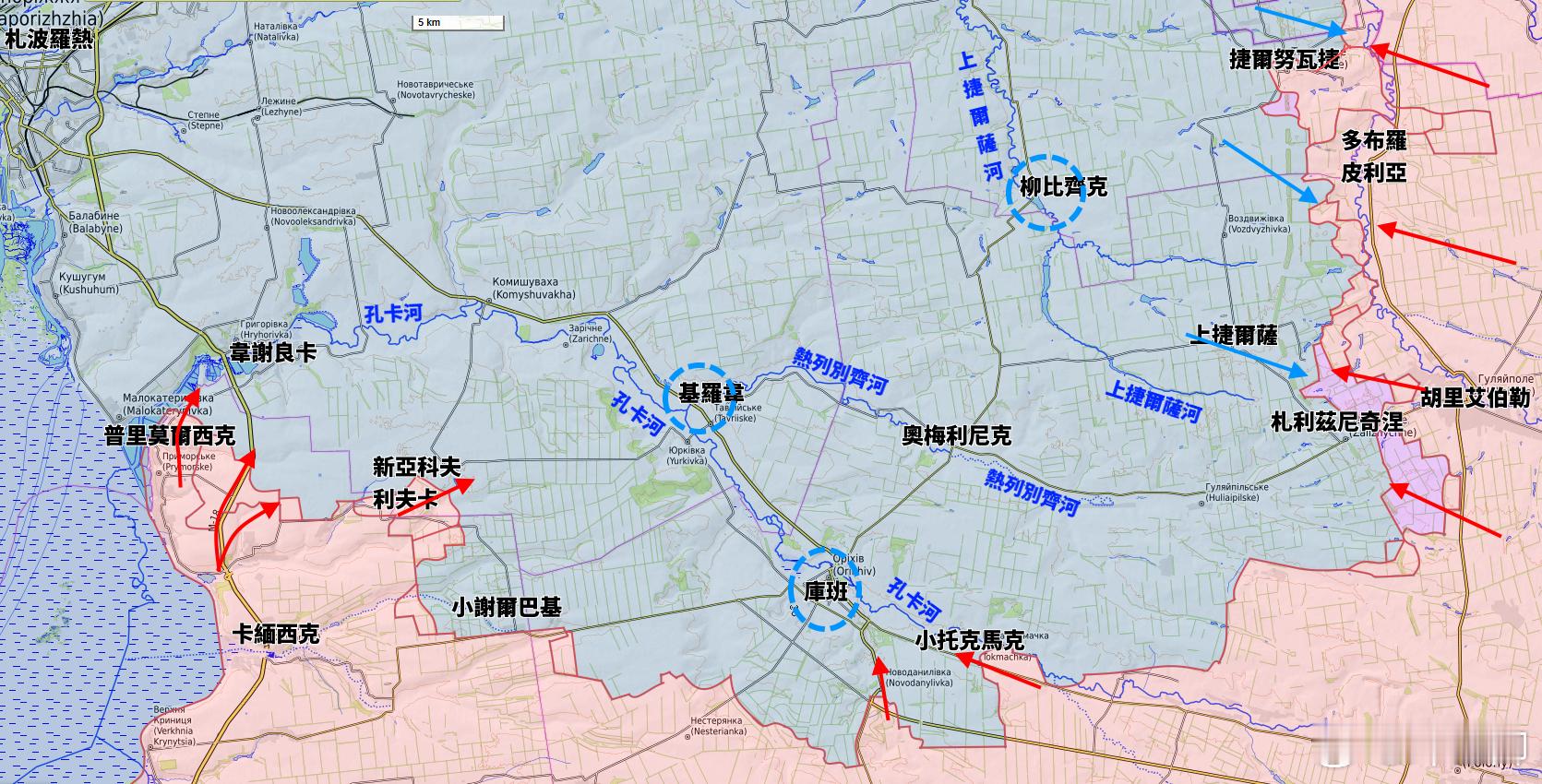 烏軍在扎波羅熱一線集結準備發動反攻，希望能突破俄軍東部戰術集群防線，直搗俄軍後方