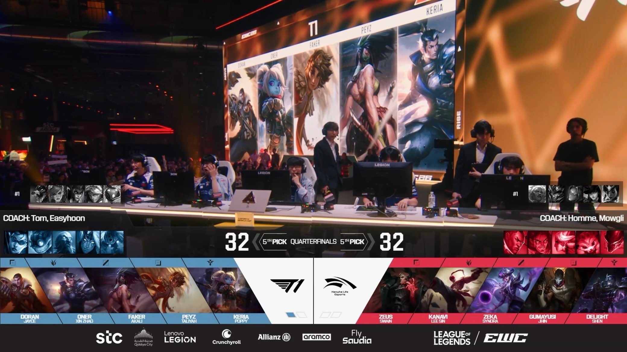 【EWC电竞世俱杯 】 GAME 02 vs HLE第二局BP如下T1T1LOL