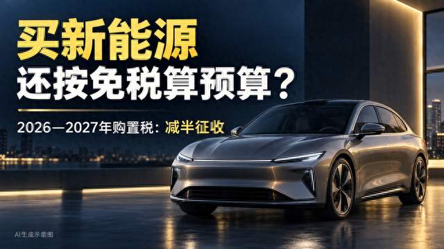 20万元新能源，购置税约8850元！2026年买车，这笔账别算错