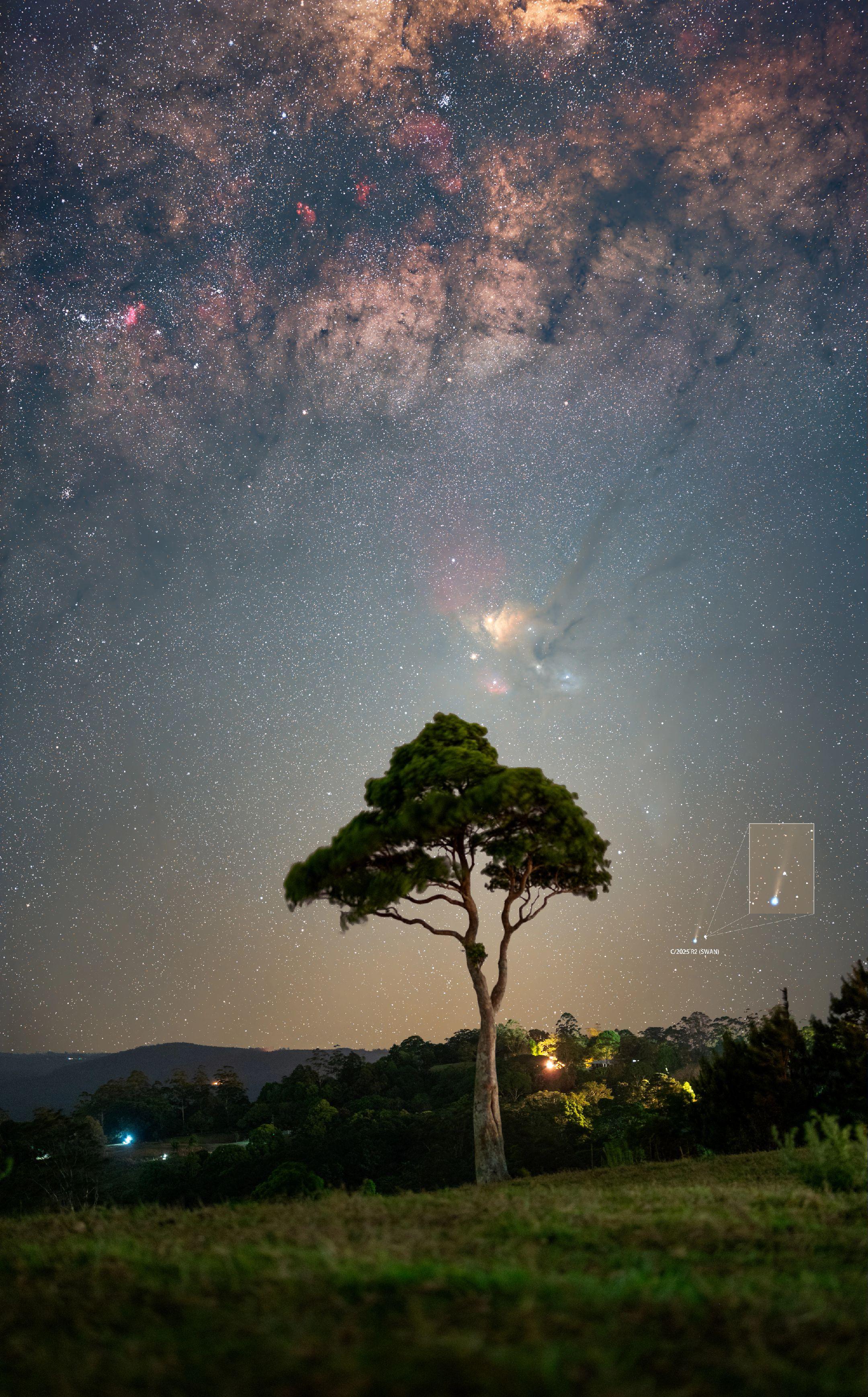 南半球四级光污染下的彗星C/2025R2。上周尝试拍这颗彗星时200m...