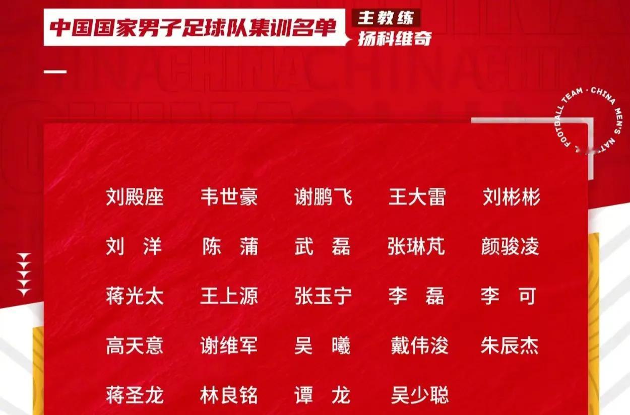 扬科维奇怎么挑前锋的？艾克森洛国富阿兰一个不用，谭龙陈蒲谢维军入选

不久前，国