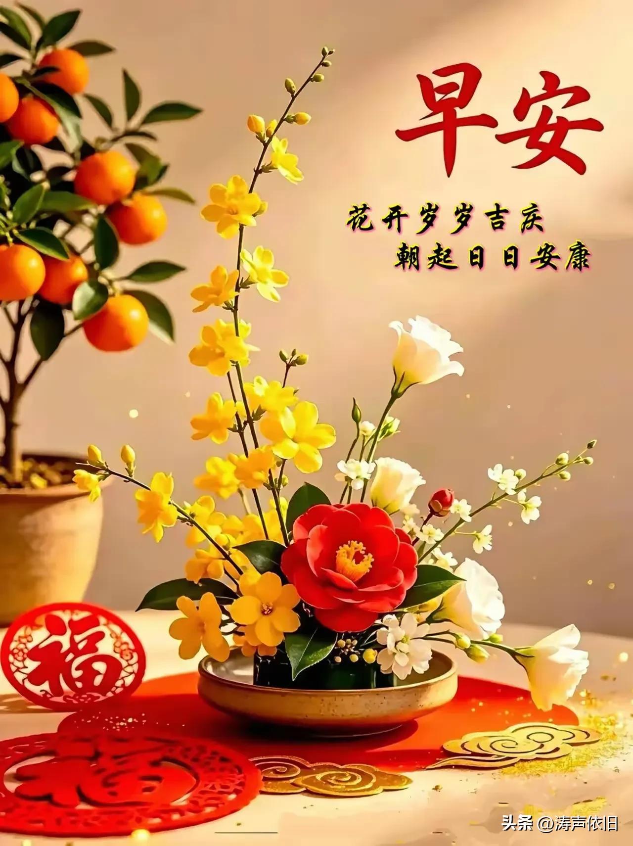 《行香子·晨悟》

晓色初扬，
风送微凉。
看尘间、烟火开场。
随缘度日，
不逐