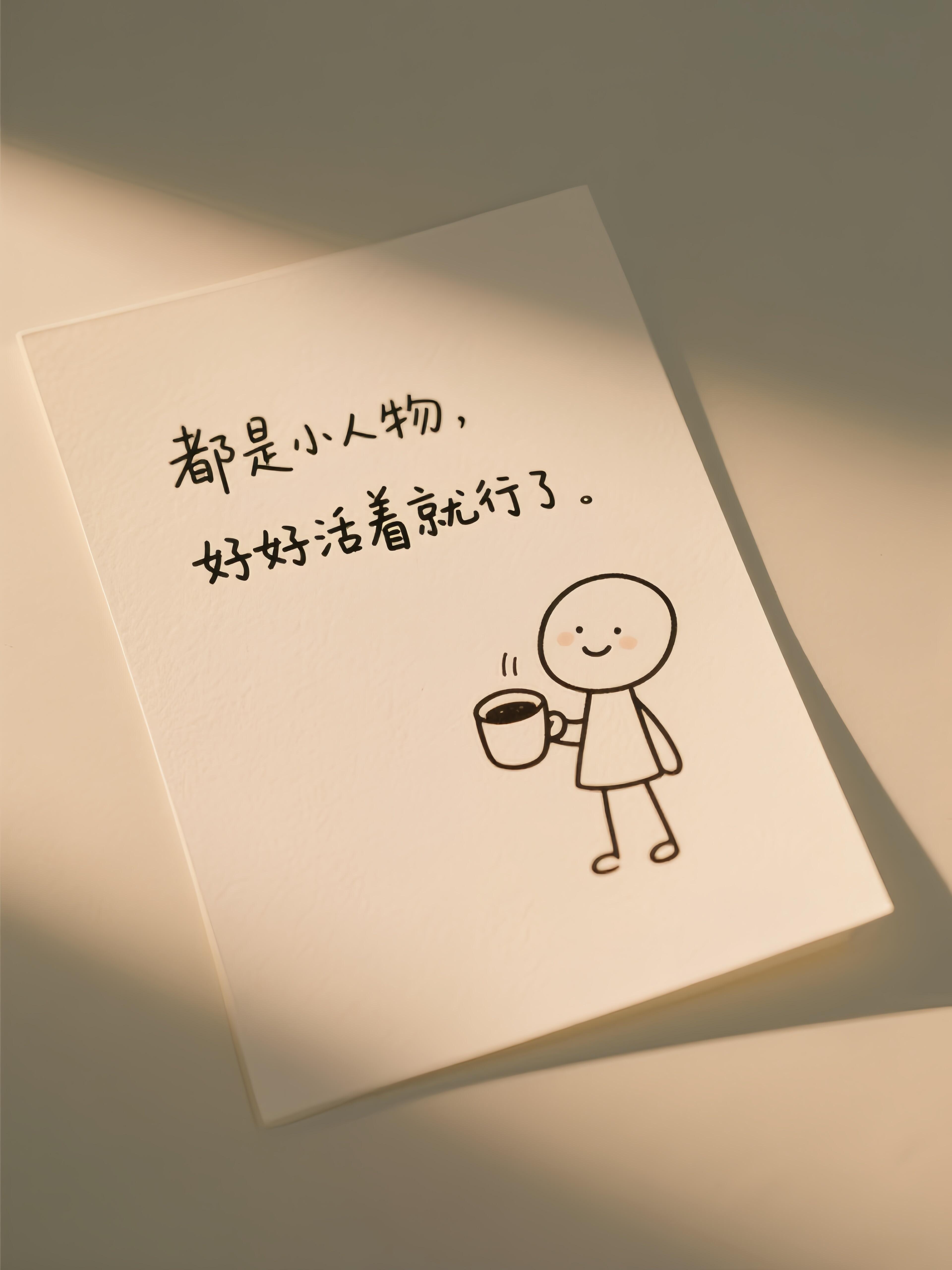 被这些简笔画文案狠狠治愈了✨ [求关注][拜托][点赞] ​​​
