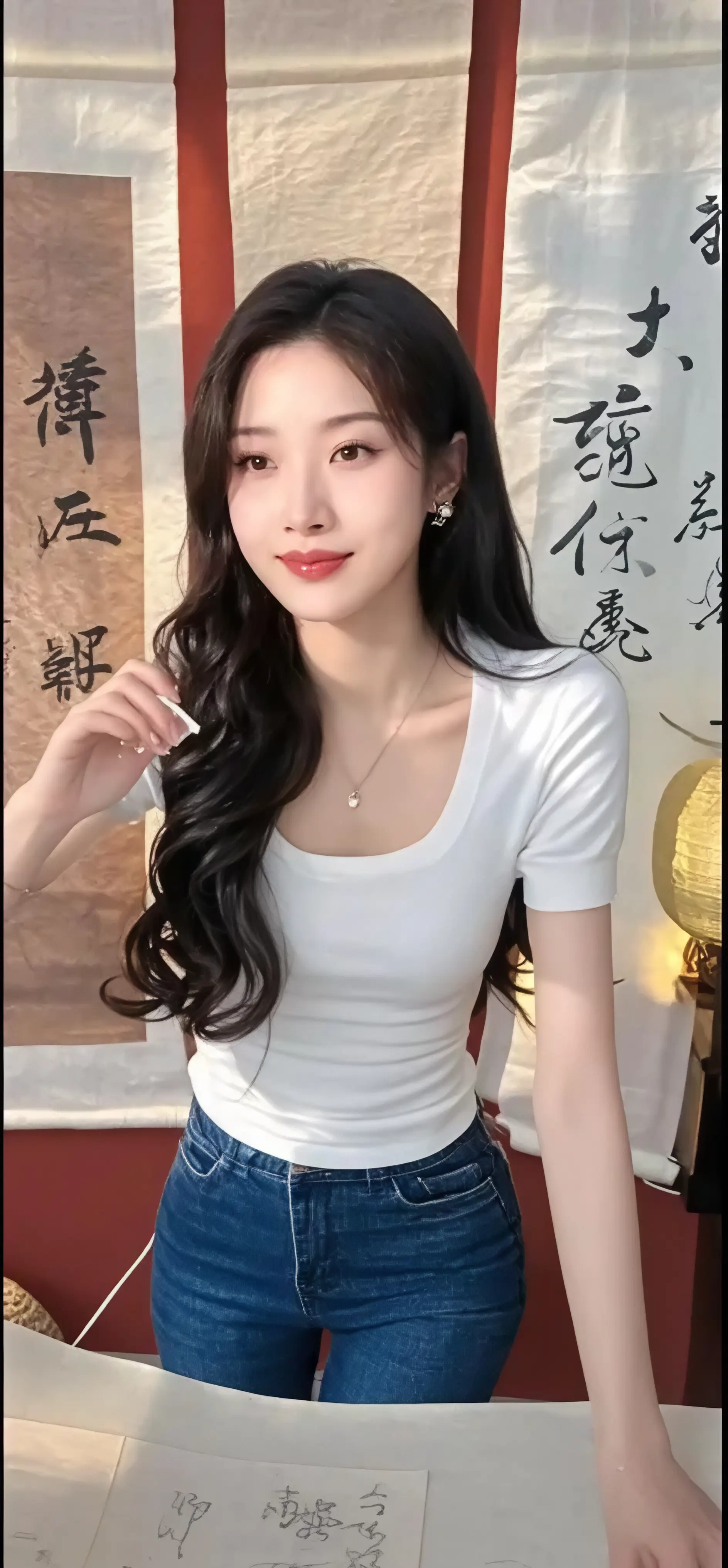 好身材好气质 时尚气质穿搭 紧身牛仔裤 穿搭