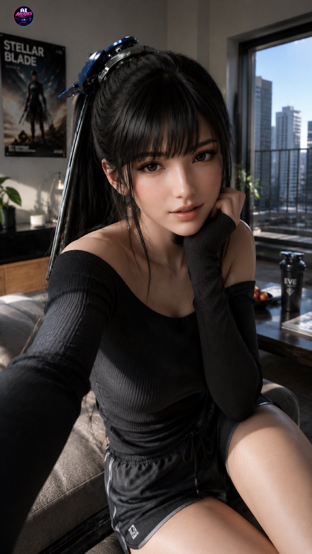 剑星 虽然当下部分AI出的游戏美女图经常是同一张脸，但这个情况在伊芙这儿就还不算