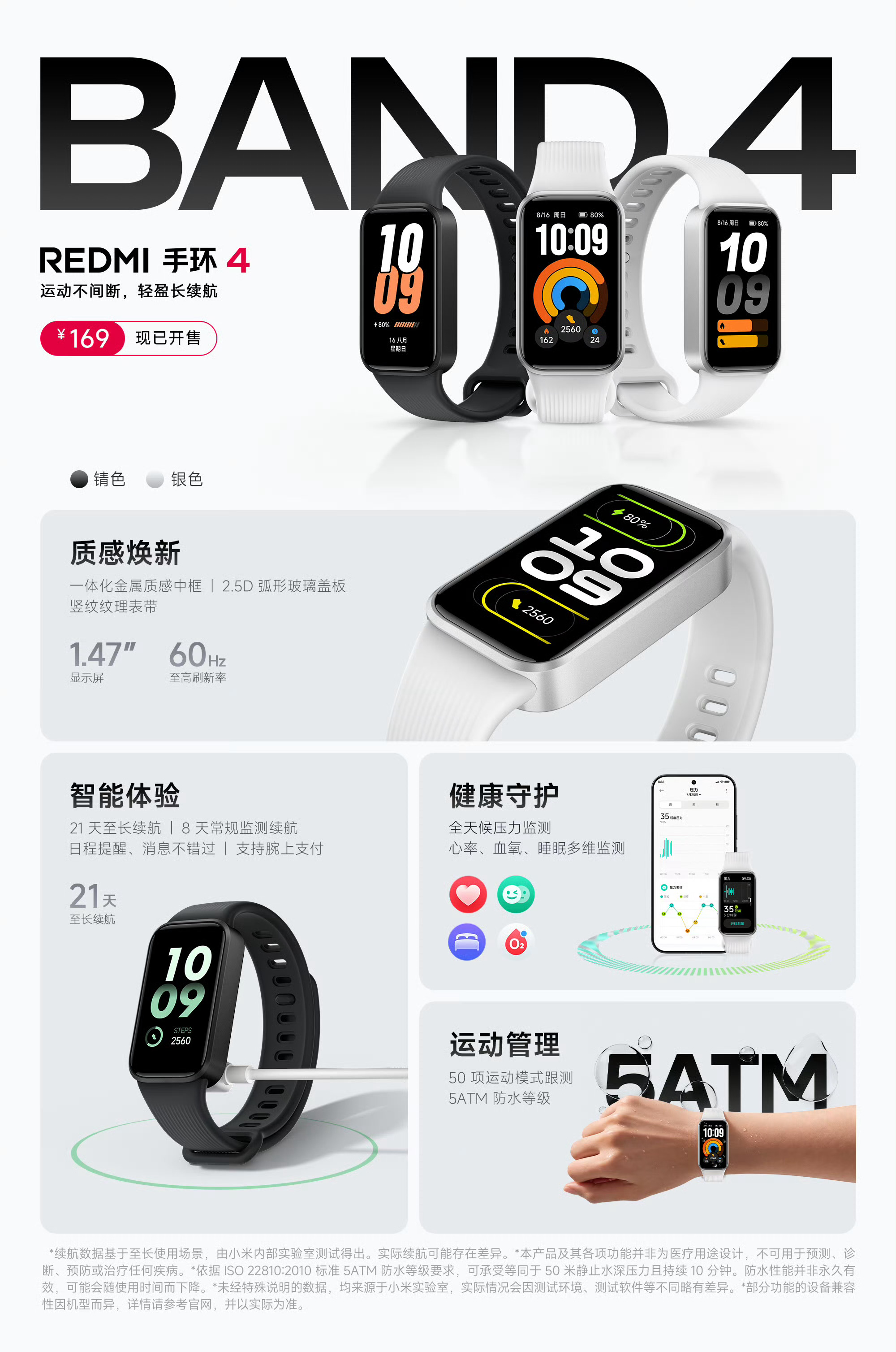 喜欢方形表的可以看看红米手环～ ​​​