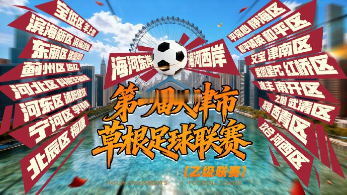 第一届天津市草根足球联赛，也就是前几天大伙看到的那个海河德比的比赛。市内6区+4