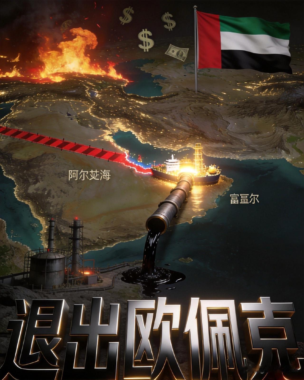 阿联酋退出欧佩克，根本原因是被高油价诱惑。凭借富查伊拉港绕开霍尔木兹海峡，伊朗根