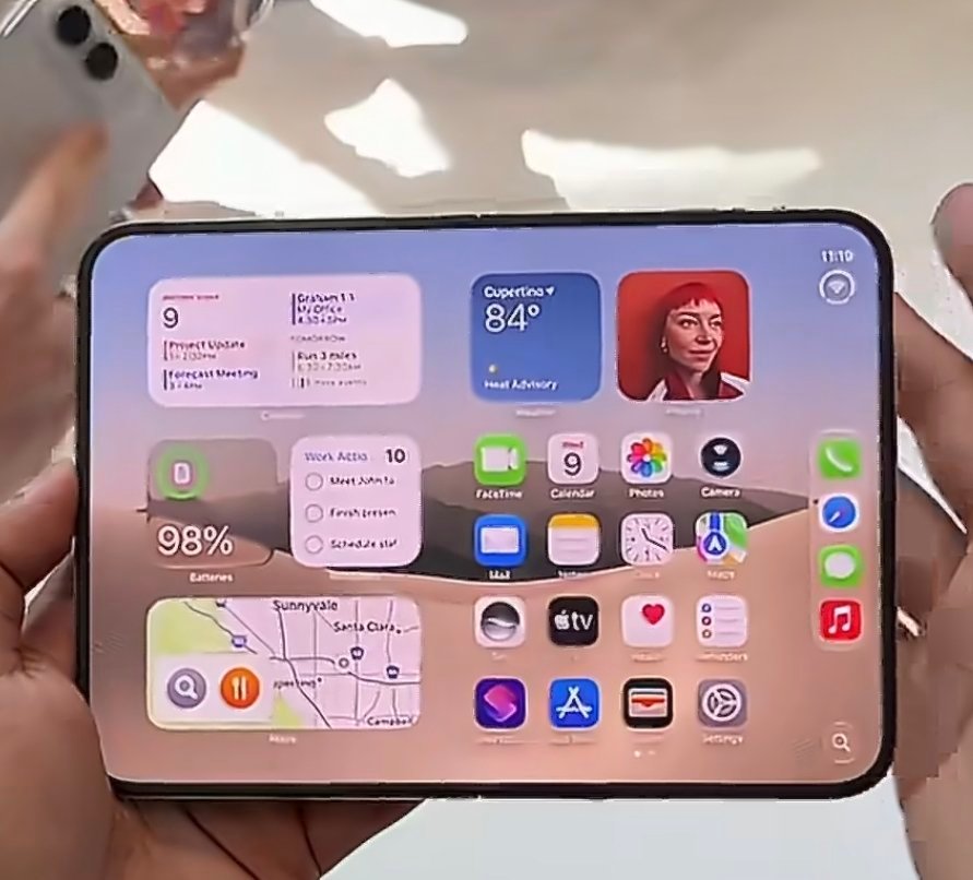 iPhoneDuo 屏下摄像头这次内屏做的不错，摄像头都是屏下设计的，这点国产的