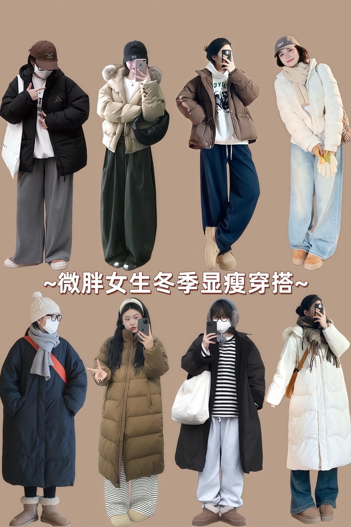 微胖女生冬日衣服测评 梨形身材穿搭冬季搭配 显瘦显高显腿长 冬季穿搭