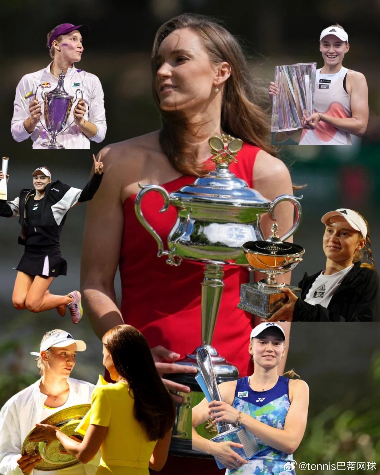 此女很全面 各种场地都拿了快硬慢硬室内快速硬地草地室外红土室内红土都有冠军🏆，