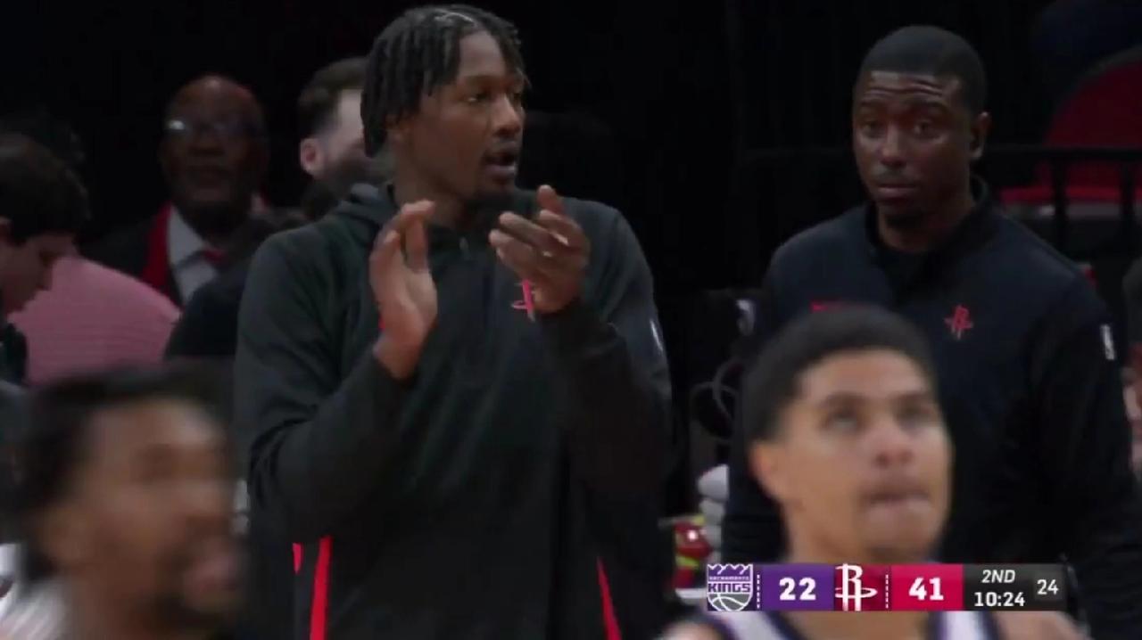 赢得很轻松，火箭队今天主场打摆烂的国王队，单节轰出44的高分。谢泼德首发出场，接