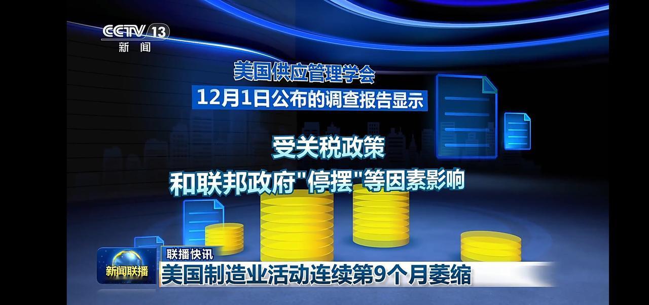 美国制造业活动连续第9个月萎缩，受关税政策影响
