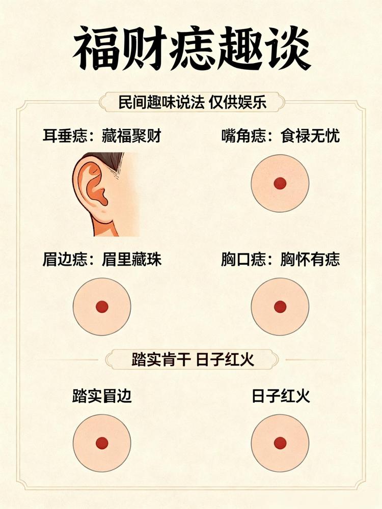 身上有这4颗痣，不是“福痣”就是“财痣”！快看看你有没有。

这话我小时候听了不