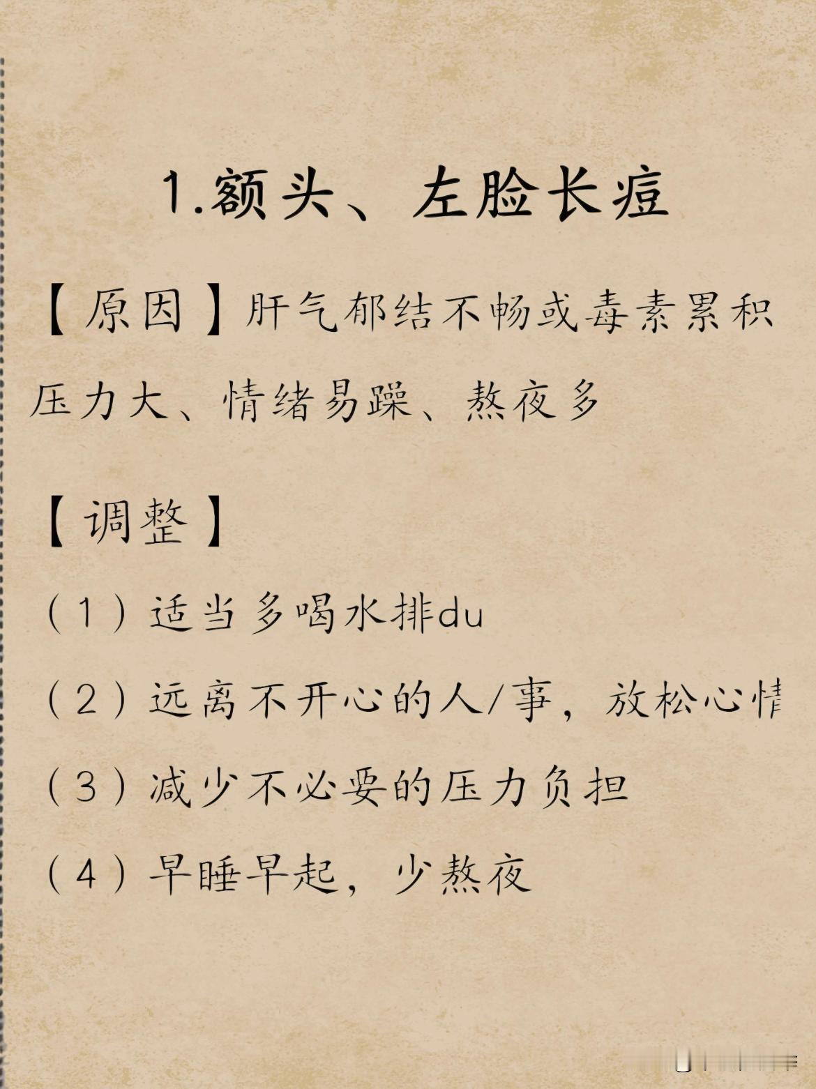 身体缺啥，脸上长啥，脸上爱长痘的朋友注意了#健康科普##中医#