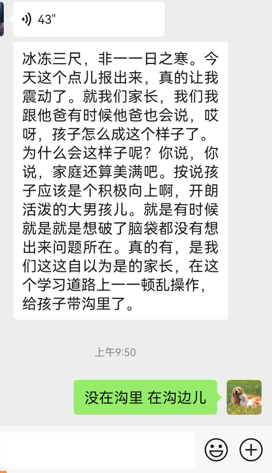 把孩子带沟里去了
