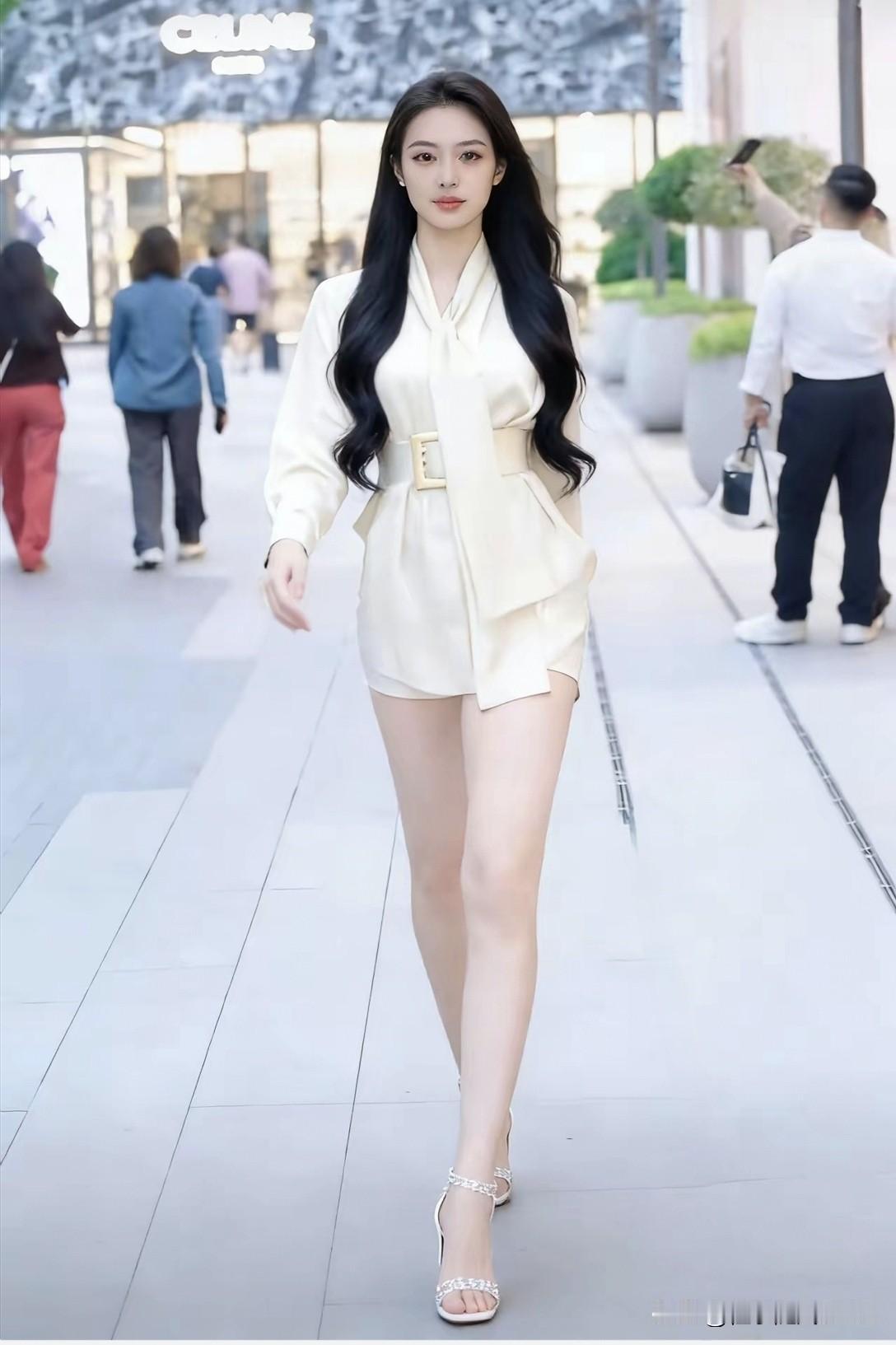 都市时尚女郎，优雅穿搭，自信步伐