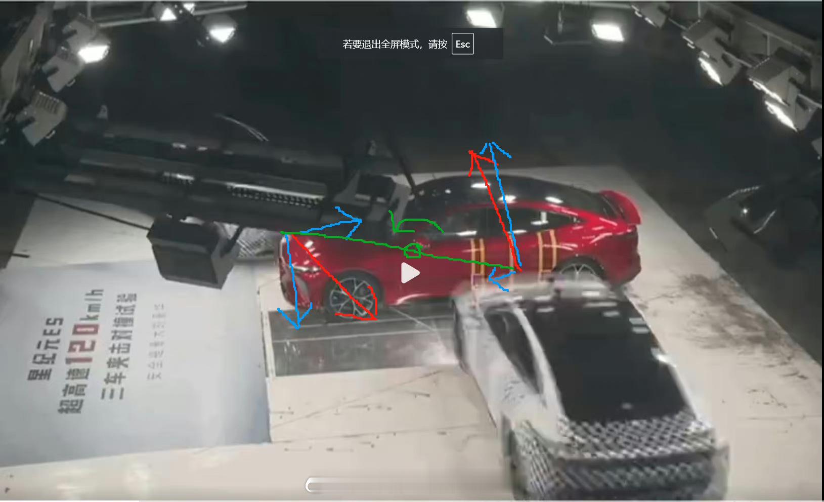 #三车碰撞受力分析##大v聊车# 【星纪元ES三车带角度的碰撞，究竟难在哪里？】